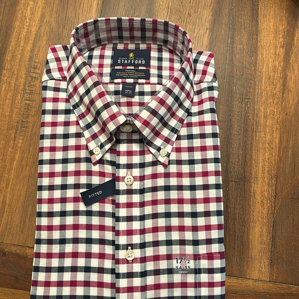 Brand new Stafford dress shirt 17 1/2